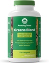 Amazing Grass Green Blend Superfood Kapsler: Super Green med Organic Spirulina, Chlorella, Beet Root Powder, fordøjelsesfremmende enzymer & probiotika, 150 Kapsler (Packaging May Vary)