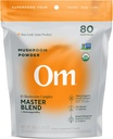 OM Svampe Master Blend Mushroom Powder - Organic Mushroom Supplement med 10 Svampe og Ashwagandha - Support Immunitet, Gut Health & Stress Relief, 6.34 oz (80 Servere)