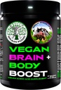 Vegan Brain & Body Boost: The Cherry On Top of A Plant-Based Lifestyle | Working Intelligence | Anti-Aging | Physical Fitness | Vegan Amino Acids - Creatine, Taurine & Beta Alanine | 67 Servings/500g