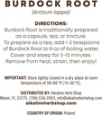 Alkaline Herb Shop Just Herbs: Burdock Root