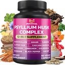 BMVINVOL Psyllium Husk, Slippery Elm, Cascara Sagrada, Fenugreek, Berberine, kanel, gurkemeje + 5 Mores - immunforsvar og fordøjelsessygdomme supplement - 90 kapsler