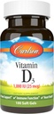 Carlson - D3- vitamin, 1000 IE (25 mcg), Knoglesundhed, muskelsundhed, Cholecalciferol, D-vitamintilskud, D3- vitamin Soft Gels, 100 Softgels
