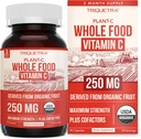 Økologisk C-vitamin 124; Hel Food Vitamin C fra frugt Plus Absorption Enhancing Cofaktors - Vegan, Forbedret biotilgængelighed - immunforsvar, Antioxidant, Total Sundhed (90 Servere)
