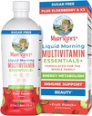 MaryRuth Organics Liquid Morning Multivitamin Essentials+ | Vitamin A C D E B6 B12 Biotin Zinc, Mens Womens Multivitamin, Immune Support, Beauty | Sugar Free | Vitamins for Ages 1+ | Vegan | 32 Fl Oz