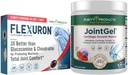 Renhedsprodukter Flexuron Joint Formel + Joint Gel Flexuron (Krill Oil, Lav Molekulær Vægt Hyaluronsyre, Astaxanthin) - Joint Gel Berry Powder (Bioactive Collagen Peptider + MSM)