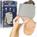 Arctic Flex Migraine Headache Relief Ice Head Wrap - Headaches Ice Pack Cap - Flexible Cold & Hot Gel Hat Eye Mask for Injuries to Neck, Shoulder Tension Pain - Freeze, Heat Therapy - Kid, Men, Women