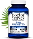Doctor Morse 's Saw Palmetto 10: 1 Extract 500mg Ækvivalent med 5000mg, Prostata Health Support Support for Mænd & Kvinder - FDA- Registered, NSF- Certified Facility - Extra Strength Formel - 90 Caps