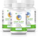 Ben 's Natural Health Deep Sleep Support, Melatonin, Valerian, Kamille og Lavendel, 30 Kapsler, 3 Pack