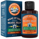 Wake Up Call Beard Jelly - Caffeine Beard Growth Oil with Virgin Green Coffee Oil & Peppermint, Natural Thickener and Moisturizer (3.1oz, Original Spice)