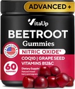 Root Gummies - Roet Gummies - Red Beets Kosttilskud med Beetroot, Grape Seed, Coq10, C-vitamin & B12 - 60 Beet Chews