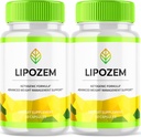 New Lipozem Capsules, Lipozem Advanced Formula Supplement, Lypozem Natural Ingredients Reviews (60 Capsules)(2 Pack)