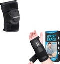 APEXUP Ice Pack til Knee Pain Relief (Stor, 1PK) + armspænde til Carpal Tunnel (S, højre)