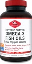 Olympian Labs Enteric Coated Omega 3 Fish Oliils, 2000 mg per servering / 60 portioner, 120 Softgels