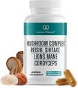 Brain Booster Mushroom Complex supplement, Natural Mood Uplifter med 10 funktion Mushrooms, Lions Mane, Reishi, Cordyceps og 7 Mere i Kapsler 1330mg Made in USA, 60 Kapsler