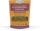 Elderwise Elderberry Aronia Berry Syrup Kit - Elderberries, Aronia Berries, Rosehips, Ginger, Echinacea, Cinnamon, and Cloves, Makes 32oz of Syrup, Brewing Bag Included