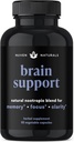 Brain Support Supplement - Natural Memory and Focus Supplement med Lion 's Mane, Ginkgo Biloba, Bacopa Monnieri & Ashwagandha Root - Natural Nootropics & Brain Booster