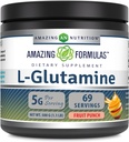 Amazing Formulas L- Glutamin Pulver • 124; Aminosyretilskud • 124; Non- GMO • 124; Gluten Free • 124; Fremstillet i USA (Fruit Punch • 124; 1 Lb)