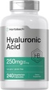 Horbäach Hyaluronic Acid Capsules | 250 mg | 240 Count | Non-GMO and Gluten Free Supplement