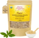 Ashwagandha Root Cut & Sifted 4 oz - USDA Organic Certified Withania Somnifera støtter sund stress Relief, energi og søvn, stor for Teas og Smoothies, ikke-GMO, Vegan, Kosher