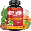 Organic Bitter Melon Extract Kapsler - Kombineret Neem, Bukkehorn, Curcumin, Hvidløg & Papaya - 150 Tæl for 5 Måneder - Understøtter krop, fordøjelsesbesvær, hud, immunforsvar og samlede wellness