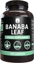 PURE ORIGINAL INGREDIENSER Banaba Leaf Extract (365 kapsler) Ingen Magnesium eller ris Fyldere, Altid Pure, Lab Verified