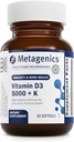 Metagenics Vitamin D3 + K - for Artery Health, Immune Support, Bone & Heart Health* - Vitamin D with MK-7 (Vitamin K2) - Non-GMO - Gluten-Free - 60 Softgels - 5,000 IU