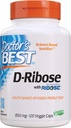Doctor 's Best D- Ribose, Understøtter ATP Energiproduktion, Non- GMO, Gluten Free, Soy Free, Vegan 120 Veggie Caps