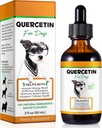 Quercetin til hunde, hund Quercetin flydende dråber, hund Quercetin Herbal supplement støtte Allergi Relief, cellulær sundhed, immunboost, antioxidant -60 ml