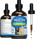 Pet Wellbeing Sneeze Ease for Cats - Lejlighedsvis Sneezing, Sæsonallergier, Næse og Øjenbesvær, Eyebright, Nettles - Veterinarian- Formuleret urtebal Supplement 4 oz (118 ml)