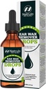 Organic Ear Wax Removal Drops for Craged Ears - Natural Ear Wax Cleaner Oil for Kid, Voksen, Baby - Earwax Removal Liquid for Unclogging Ears, Earaches, Ear Health (Made in USA)