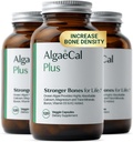 ALGAECAL Organic Red Algae Calcium supplement til ben densitet & styrke, Vitamin K2 MK7 (100mg), Vitamin D3 (1600 IE), Magnesium (350 mg) & Trace mineraler, Let at synke, 120 Veggie Caps