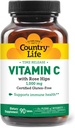 Country Life Vitamin C 1000mg with Rose HIPS - Time Release immunsupport supplement - Antioxidant Protection - Vegan, Gluten- Free, Preservative- Free - 90 tabletter