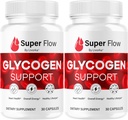 (2 Pack) Super Flow Glycogen - SuperFlow Glycogen Support Kapsler, Super Flow, Glycogen Support Super Flow, Officiel Support Glycogen Support, Super Flow Glycogen Optimizer, 60 Kapsler til 2 Måneder