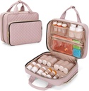 Damero Pill flaske Organizer taske, Rejse Medicine Bag Organizer, Medicin Organizer og opbevaring til piller, Vitamin, Fish Oil, Medicinske Kosttilskud til kvinder og mænd, Misty Rose