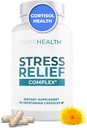 PURESUNDHEDSFORSKNING Stress Release Complex - Mood Support for Kvinder & Mænd - Hjælper med lejlighedsvis stress & afslapning - Med Ashwagandha, L Theanine, Lemon Balm, Niacin & mere - 90 Kapsler