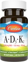 Carlson - Vitamin A, D3, K2, 3000 mcg RAE Vitamin A, 125 mcg D3, 90 mcg Vitamin K2 som MK- 7, Knoglebygning, Calcium Anvendelse, 60 Soft Gels