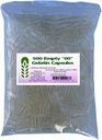 Kapselforbindelse USA- Made 500 Bulk Tom Gelatine Kapsler, 00 Størrelse resealable Bag