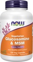 NOW Foods Supplements, Glucosamine & MSM (GreenGrown® Glucosamine), Vegetarian, 120 Veg Capsules