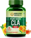 Himalayan Organics Organics Plant Based CLA 1000 Safflower Oil Extract Fat Burner Supplement | Immunity Booster, Weight Management, Lean Muscle Mass | Good for Men and Women -90 Veg Capsules