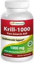 Bedste Naturals Krill Oil Soft Gel, 1000 mg, 60 Greve