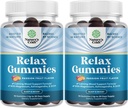 Calming Gummies for voksne med Ashwagandha og Magnesium - Afslappende Stress Gummies med L Theanine 5htp og Lemon Balm Extract - Adaptogen Kamille Extract Vitamin B6 180 Greve