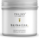 Ren etiket Berberine HCl 97% - Klinisk undersøgt Ultra høj styrke Pure Berberine 500mg tillæg - Glutenfri - 90 kapsler