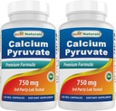 Calcium Pyruvat 750 mg 120 Kapsler af Best Naturals (pakke med 2)