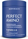 BodyHealth PerfectAmino Powder - BCAA og EAA Powder til Pre and Post Workout - Amino Acid Energy Drink for mænd og kvinder til at støtte Lean muskel og inddrivelse - Vanilla - 60 Servering