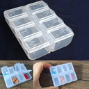 Clear Weekly Pill Case Pill Storage Box Transparent Travel Pill Organizer Food Grade PP Materiale Praktisk at bære (1)