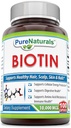 Pure Naturals Biotin 10.000 Mcg, 100 Capsules - Understøtter sund hud & hår - fremmer samlet god sundhed