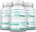Godkendte Science ® Respirasyl - Lung and Respiratory Support - med Quercefit, Vitamin A, C, D, BioPerine - 3 måneders levering - Made in USA