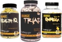 CONTROLLED LABS Total Health Bundle, 45 Servering Orange Triad, 90 Grev Orange Health IQ, 120 Grev Orange Oximega Fish Oil, muskeltræning og inddrivelse supplement til mænd og kvinder
