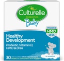 Culturelle Baby Sund Udvikling Probiotika, D-vitamin, HMO & DHA Pakker, Hjælper med at fremme et sundt immunsystem & fordøjelsessystem * i Babyer & Børn Age 1 +, Gluten Free & Non- GMO, 30 Greve (pakke med 1)