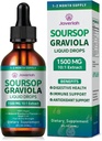 2 Pack Soursop Graviola Leaf Extract Liquid Drops Supplement med Irish Sea Moss & Turmerisk til Cellular Support, Immunsystemet Boost, Lever Sundhed, Soursop Bitters Liquid 60- Day Supply 4 FL OZ